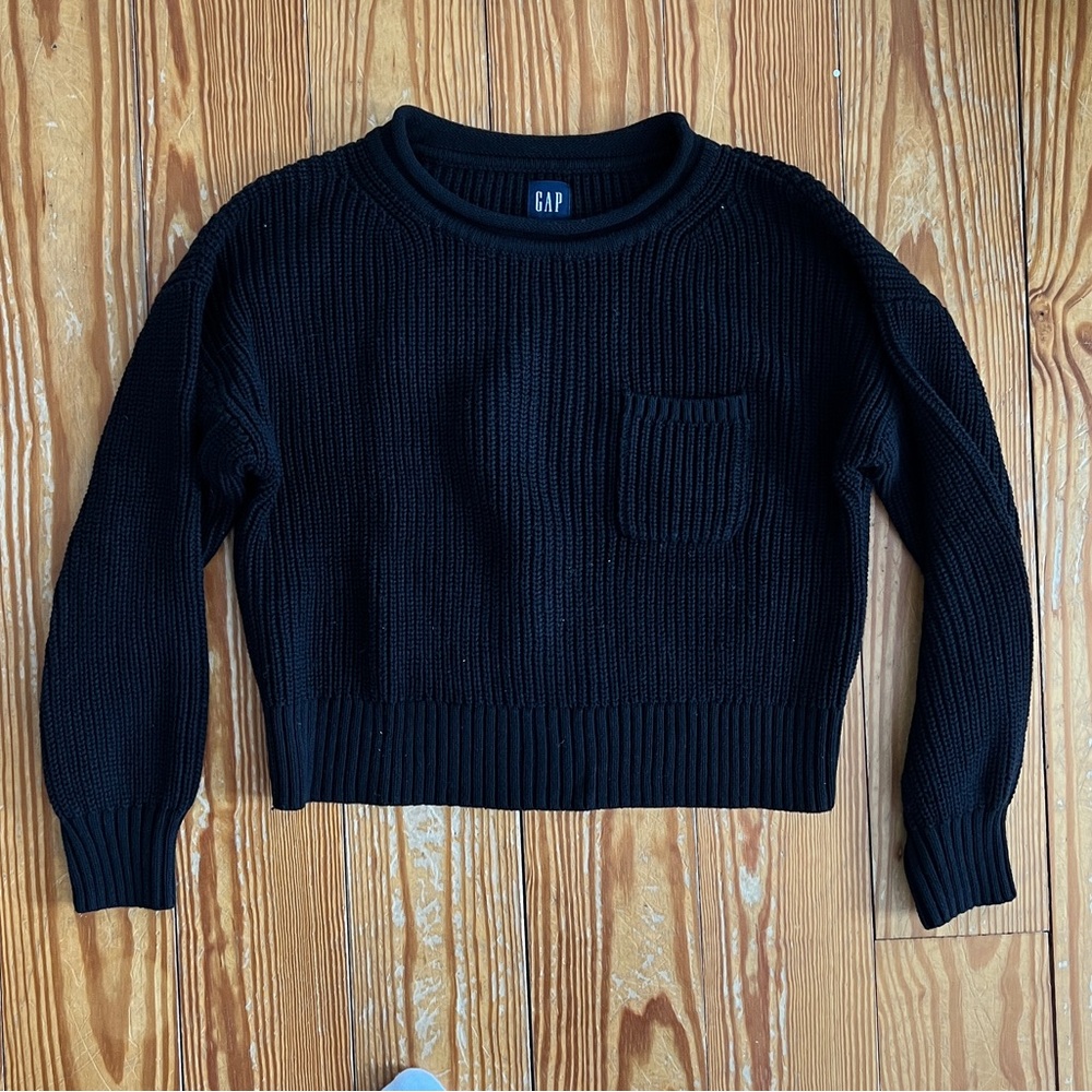 Gap 100% cotton black knitted sweater size XS